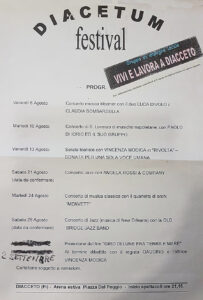 1999 locandina diacetum festival
